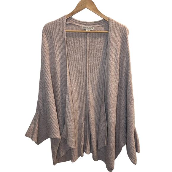 Barefoot Dreams Women's Dusty Pink Open Cardigan Size 3x  Ribbed Dolman Sleeve - Picture 1 of 4